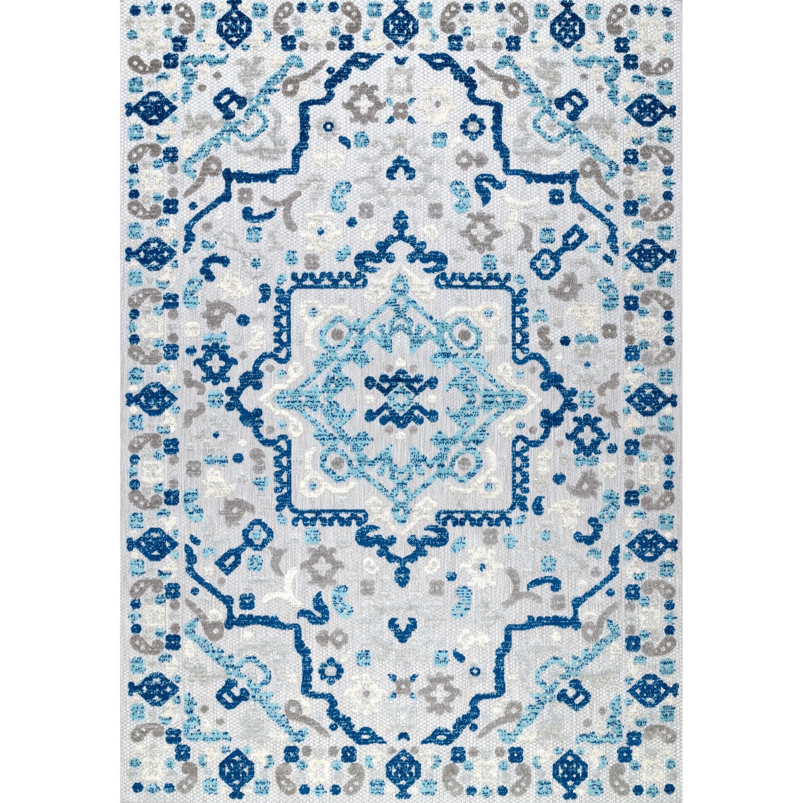 Bungalow Rose Jana Blue Indoor/Outdoor Rug & Reviews